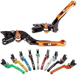 Brake lever and clutch lever Set Vario 2 compatible with Kawasaki Z 750 07-12 V-Trec foldable and length adjustable