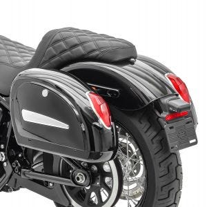 Hard saddlebag compatible with Yamaha XVS 650 A Drag Star Classic Chopper Sidecases Craftride Michigan