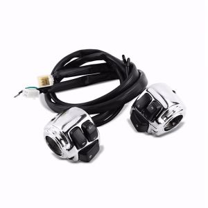 Handlebar Control Switch compatible with Harley Davidson Dyna Sportster Softail V-Rod 96-13 chrome Craftride
