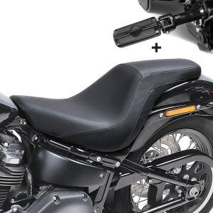 Sitzbank Set für Harley Softail Slim 18-20 mit Fußrasten und Halter Craftride FS1_1