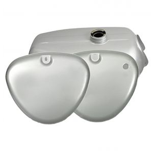 Tank / Petrol Tank compatible with Simson S51 / S50 / S70 with side cover Craftride silver