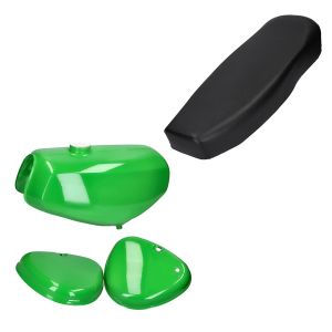 Tank / Petrol Tank compatible with Simson S51 / S70 with side cover green + seat cushion Craftride