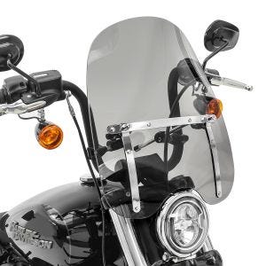 Motorrad Windschild Craftride CW1 für Chopper / Cruiser / Custombikes dunkel getönt_0