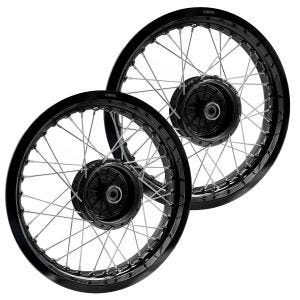 Set 2x Spoke wheel rim aluminum 2.5x16 for Simson S51 S50 S70 Schwalbe KR51 alloy Craftride AF23 black