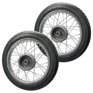 Set 2x Spoke wheel rim 1,6x16 + tire Heidenau K36 for Simson S51 S50 S70 Schwalbe KR51 Craftride AF12H
