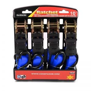 Straps Set compatible with Yamaha FZ8 / FZ1 / Fazer incl ratchet ConStands blue