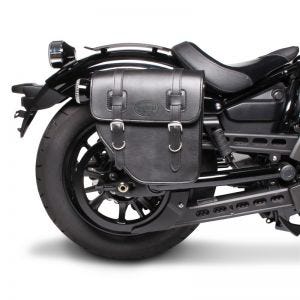 Motorrad Satteltasche rechts Craftride Texas 10Ltr Seitentasche für Chopper schwarz_1