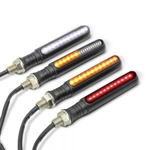 Sequential LED indicators motorcycle BL17 Lumitecs with brake light and DRL 4pcs