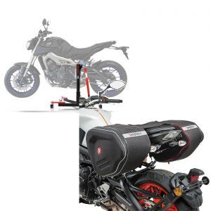 Set: Zentralständer Yamaha MT-09 13-20 Motorradheber ConStands Power-Evo + Seitentaschen RF1 für Yamaha MT-09 / Tracer 900_1