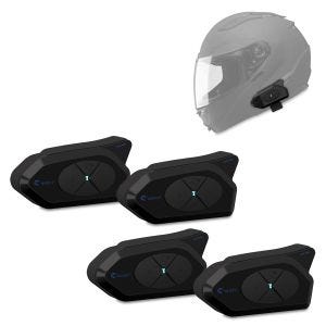4x Intercom Motorcycle Tourtecs GoCom4 Bluetooth Communication System with Headset IP65 wireless