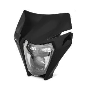 LED Headlight + mask compatible with KTM 690 SMC / R Xdure SW3 DRL ECE black