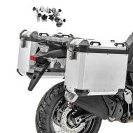 Alukoffer Set für Moto Guzzi Stelvio / V85 TT Aluminium Seitenkoffer Bagtecs GX-38-45 silber_1
