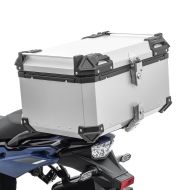 Motorcycle Aluminium top box Bagtecs XB65 top Case 65 Liters silver