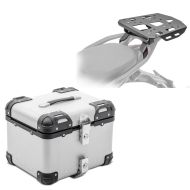 Set top case + luggage rack pour compatible with Ducati Multistrada V4 / S 21-24 silver XS45 Universal 45 Litre