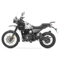 Set: Bremsscheibenschloss Alarm für Royal Enfield Himalayan / Interceptor 650  inkl. Erinnerungskabel Tourtecs chrom + Sturzbügeltaschen für Royal Enfield Himalayan Bagtecs K5 Set für Schutzbügel schwarz_1
