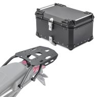 Set Aluminium Top Case + Rear Rack compatible with Aprilia Tuareg 660 22-24 Top Box XB65 black Bagtecs