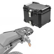 Set Aluminium Top Case + Rear Rack compatible with chopper / custombikes Pan America 1250 / Special 21-24 Top Box XB45 black Bagtecs