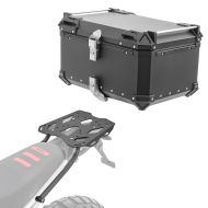 Set Aluminium Top Case + Rear Rack fits for BMW F 900 GS 2024 Top Box Bagtecs XB65 black
