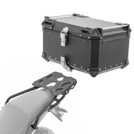 Set Aluminium Top Case + Rear Rack fits for Honda NX 500 2024 Top Box Bagtecs XB65 black