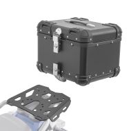 Set Aluminium Top Case + Rear Rack fits for Suzuki V-Strom 800 23-24 Top Box Bagtecs XS45 black