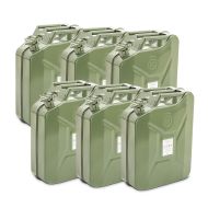 6x Jerrycan Metal 20 Litre Fuel Can Bagtecs JC3 Green