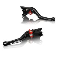 Brake lever and clutch lever compatible with Honda CBR 500 R 13-21 short black-red