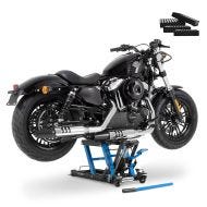 Motorbike Scissor Lift ConStands Mid-lift L Plus Hydraulic Jack 680kg incl. Rubber block blue