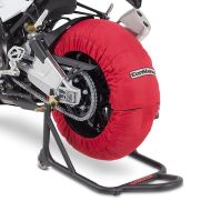 Motorrad Reifenwärmer Set Laguna Seca ConStands 60-80°C für Vorderrad und Hinterrad 17 Zoll in rot_0