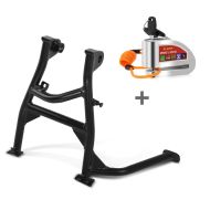 Set Hauptständer ConStands und Bremsscheibenschloss Alarm mit Erinnerungskabel Tourtecs für BMW F 650 GS Dakar 00-07, G 650 GS Sertao 12-14_1