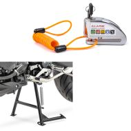 Set Hauptständer ConStands und Bremsscheibenschloss Alarm mit Erinnerungskabel Tourtecs für Triumph Tiger 1050/ Sport 07-20_1