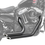Short Shot Exhaust Pipes fits for Harley Davidson Sportster 883 R Roadster 04-13 black Craftride