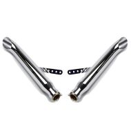 Set TO3 TO3 2x Endschalldämpfer Craftride Turn Out Universal für Chopper Custombikes Caferacer chrom_1