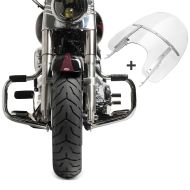 Set Sturzbügel + Windschild für Harley Heritage Softail Classic 00-17 SW3 Craftride_1