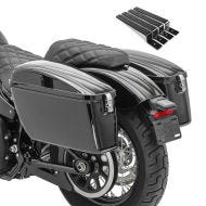 Hard saddlebags Set compatible with Suzuki Intruder VL 1500 / 250 LC Craftride Dallas 23Ltr incl. Fixation Kit
