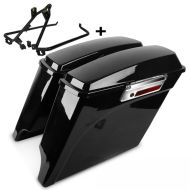 Seitenkoffer Stretched für Harley Touring 09-13 mit Kofferträger schwarz Craftride_0