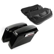 Seitenkoffer für Harley Davidson Road King Classic 98-13 mit Innentaschen schwarz_1