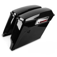 Seitenkoffer Set für Harley Davidson Road King Classic (FLHRC / I) 98-13 Craftride Stretched 35Ltr schwarz_0