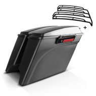 Seitenkoffer Streched Set für Harley Davidson Touring 94-13 mit Top-Reling schwarz Craftride SP-3_1