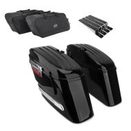 Set Koffer für Harley Davidson Softail Custom / Deluxe + Innentaschen Craftride SC6_1