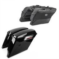 Hard saddlebags Stretched compatible with Harley Davidson Electra Glide Classic 94-12 with inner bags Stretched black