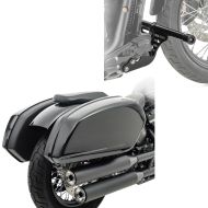 Set: Hard saddlebags fit for Harley Davidson Softail Street Bob / 114 18-24 with brackets Craftride HB15 + Crash Bars
