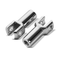 Sozius Fussrasten-Halter für Harley-Davidson Softail 00-06 chrom Craftride_1