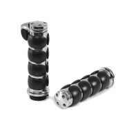 Lenker-Griffe 1" Zoll Craftride CG4 CNC Alu für Harley-Davidson Kawasaki Yamaha Suzuki Honda chrom_1