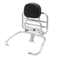Rear luggage collapsible rack compatible with Vespa GTS 300 / 250 / 125 08-22 with backrest Craftride chrome