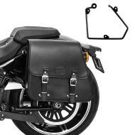 Saddlebag + support compatible with chopper / custombikes 883 Iron 09-15 left 28l Craftride