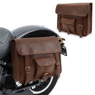 Motorrad Satteltaschen Paar Craftride SV7 Vintage Tasche 12Ltr in braun_1