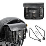 Satteltaschen SVS + Satteltaschenhalter für Triumph Street Cup / Twin / Scrambler Craftride schwarz_1