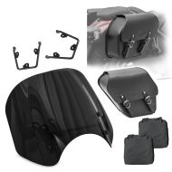 Set Windschild + Satteltaschen mit Halter für Honda Rebel 500 17-21 Craftride WS4_1