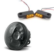 LED Scheinwerfer Set für Harley Davidson Night Train / Rocker / C + Lenkerblinker Craftride E-Prüfzeichen_1
