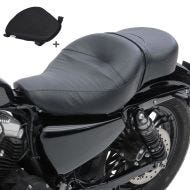 Set Doppel Sitzbank für Harley Davidson Sportster 04-20 Craftride CM und Gel Sitzkissen Tourtecs M_1